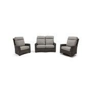 Grey Kampala 3 Piece Makar Oyster Loveseat Group - The Great Escape