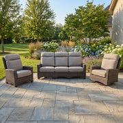 Grey Kampala 3 Piece Makar Oyster Sofa Group - The Great Escape