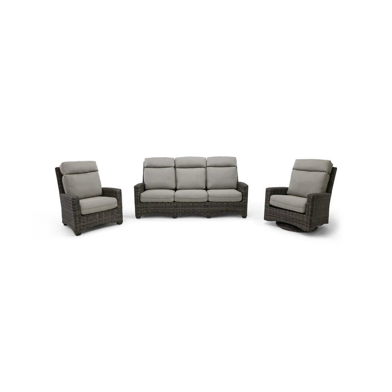 Grey Kampala 3 Piece Makar Oyster Sofa Group - The Great Escape