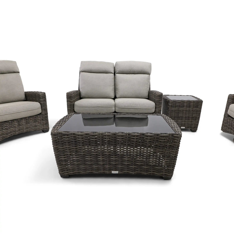 Grey Kampala 5 Piece Loveseat Chat Group - Makar Oyster - The Great Escape