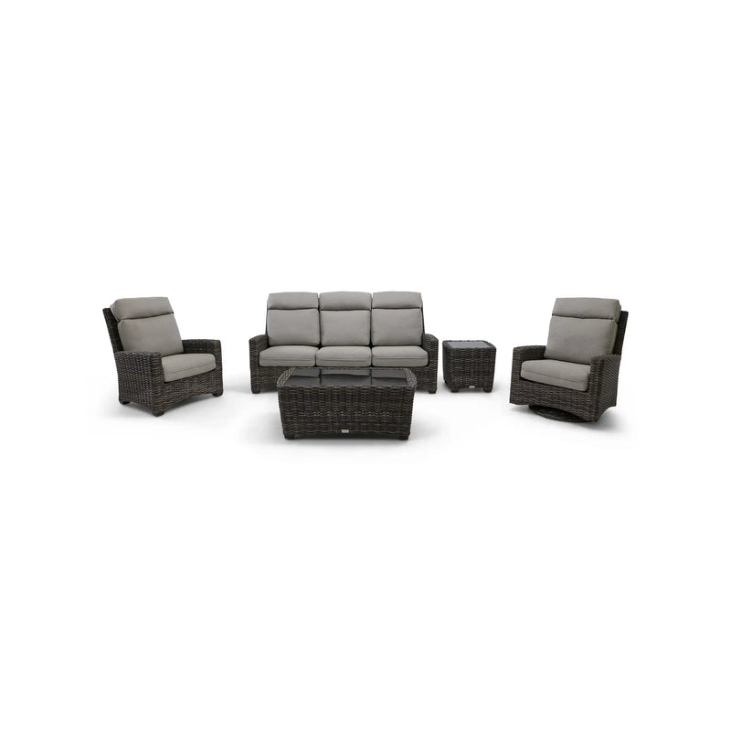 Grey Kampala 5 Piece Sofa Chat Group - Makar Oyster - The Great Escape
