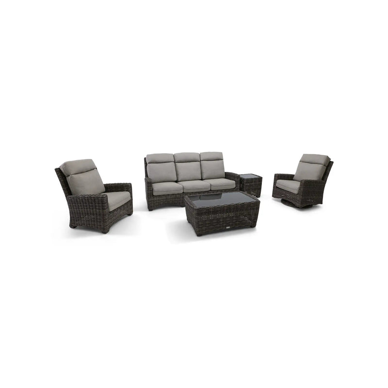 Grey Kampala 5 Piece Sofa Chat Group - Makar Oyster - The Great Escape