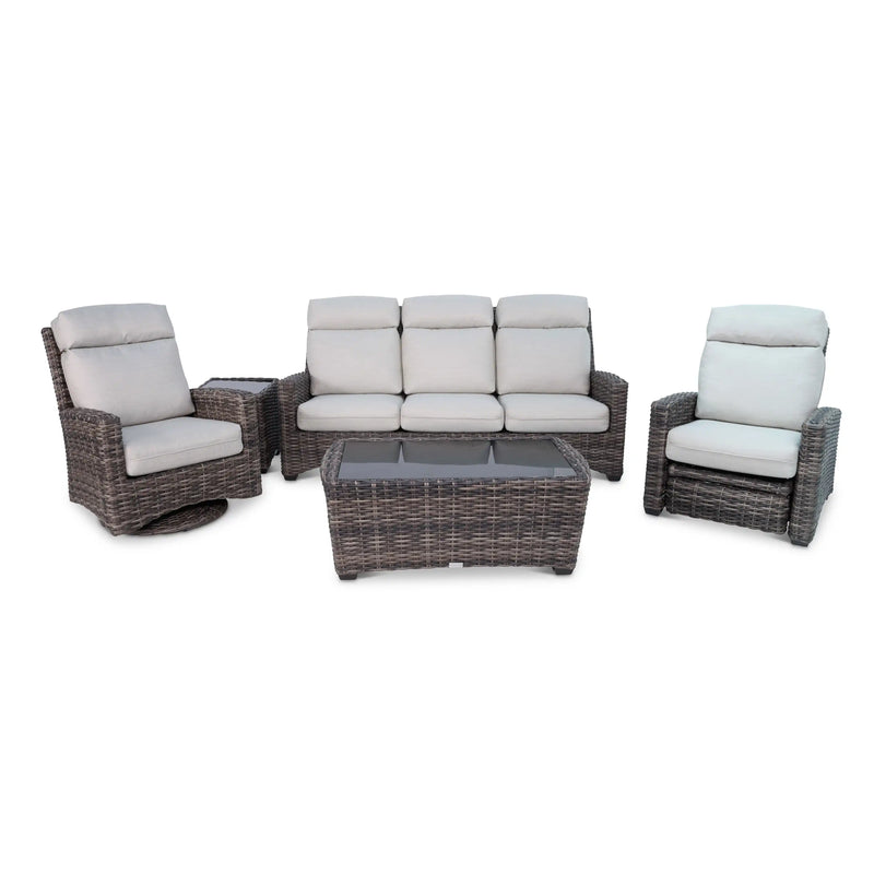 Kampala Grey 5 Piece Sofa Chat Group - The Great Escape