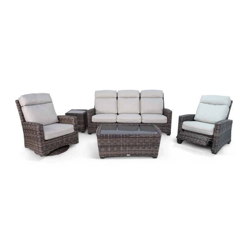 Kampala Grey 5 Piece Sofa Chat Group - The Great Escape