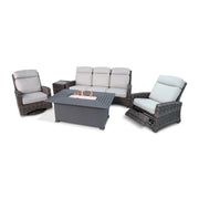 Kampala Grey 5 Piece Sofa Firepit Group - The Great Escape
