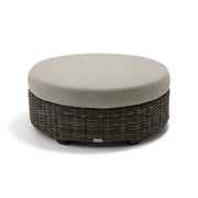 Grey Kampala Makar Oyster 42 Inch Round Ottoman - The Great Escape