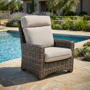 Grey Kampala Cushioned Lounge Chair - Makar Oyster - The Great Escape
