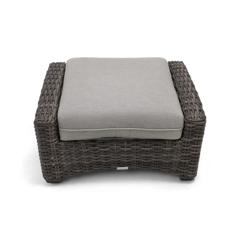 Grey Kampala Makar Oyster Ottoman - The Great Escape