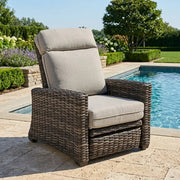 Grey Kampala Cushioned Recliner - Makar Oyster - The Great Escape