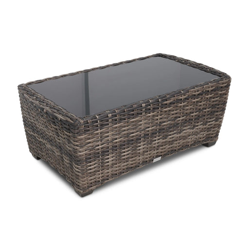 Kampala Grey 26x48 Inch Rectangle Coffee Table With Print Glass - The Great Escape