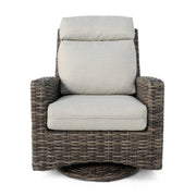 Kampala Grey High Back Swivel Glider - The Great Escape
