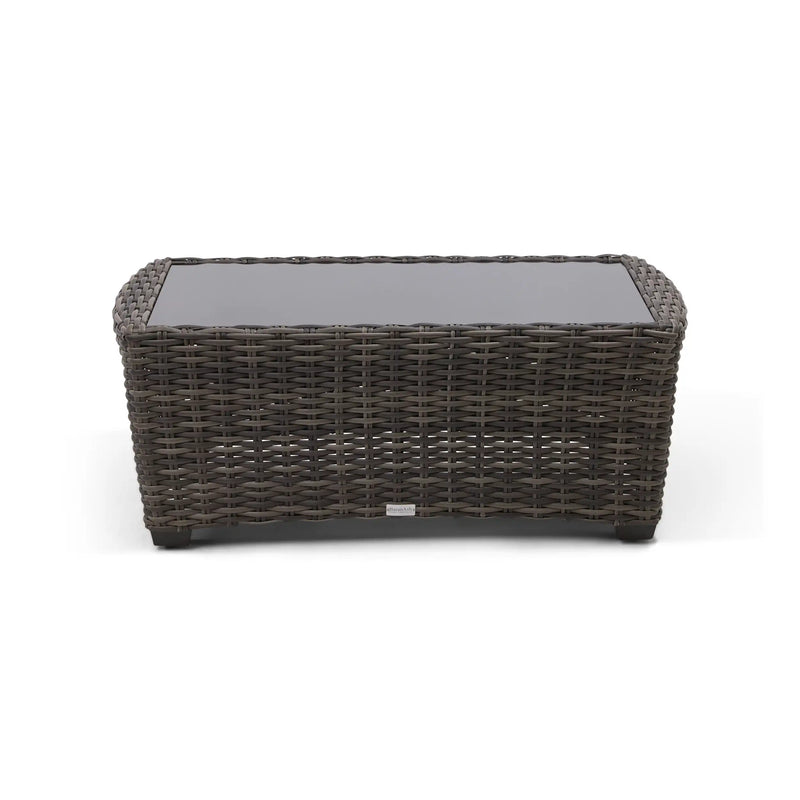 Kampala Grey 26x48 Inch Rectangle Coffee Table With Print Glass - The Great Escape