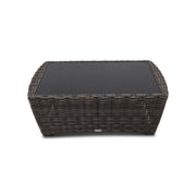 Kampala Grey 26x48 Inch Rectangle Coffee Table With Print Glass - The Great Escape
