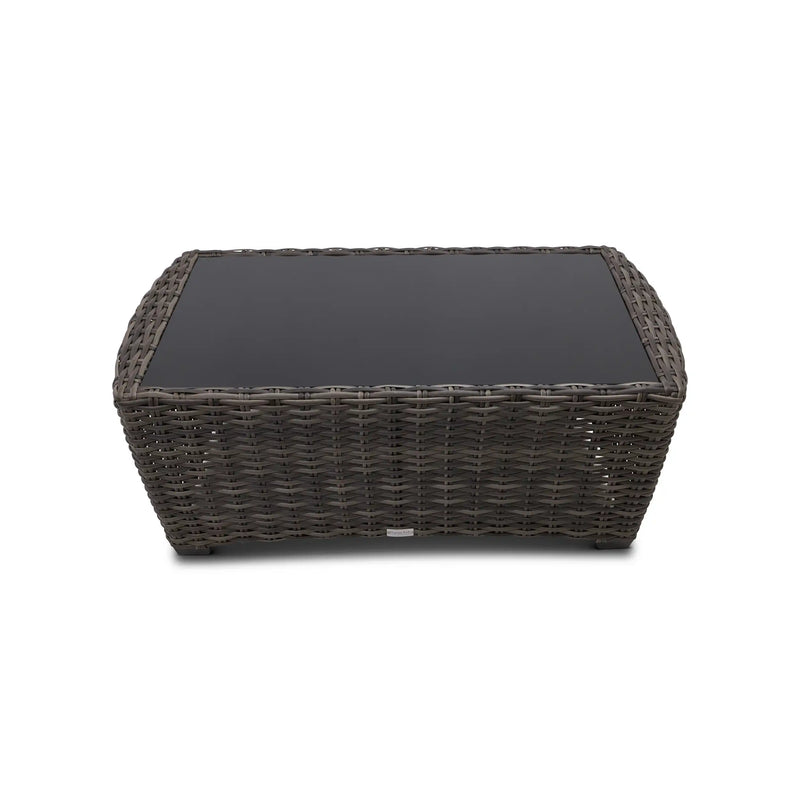 Kampala Grey 26x48 Inch Rectangle Coffee Table With Print Glass - The Great Escape