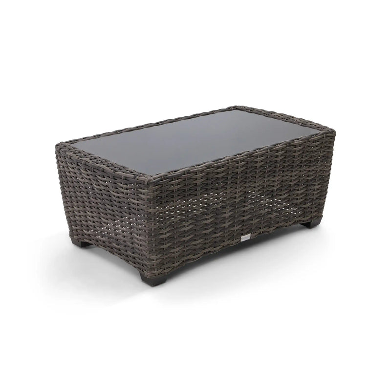 Kampala Grey 26x48 Inch Rectangle Coffee Table With Print Glass - The Great Escape