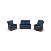 Grey Kampala 3 Piece Lifeguard Lapis Indigo Loveseat Group - The Great Escape