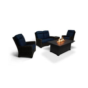 Grey Kampala 5 Piece Lifeguard Lapis Indigo Loveseat Firepit Chat Group - The Great Escape