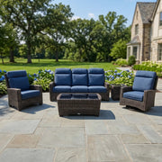 Grey Kampala 5 Piece Lifeguard Lapis Indigo Sofa Chat Group - The Great Escape