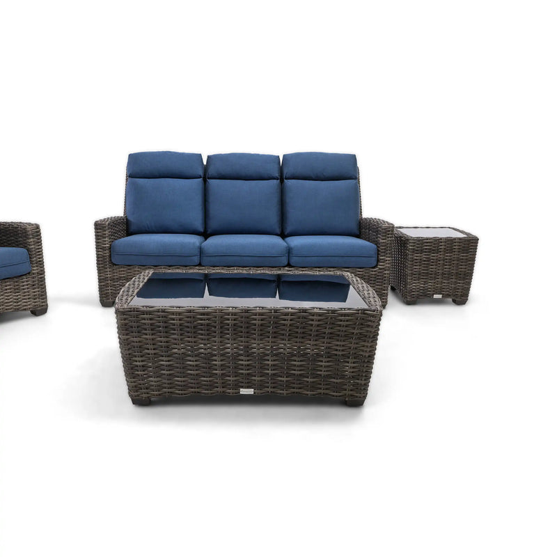 Grey Kampala 5 Piece Lifeguard Lapis Indigo Sofa Chat Group - The Great Escape