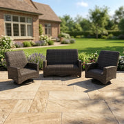 Grey Kampala 3 Piece QDF Loveseat Group - The Great Escape