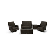 Grey Kampala 5 Piece QDF Loveseat Chat Group - The Great Escape