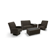Grey Kampala 5 Piece QDF Loveseat Chat Group - The Great Escape