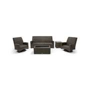 Grey Kampala 5 Piece QDF Sofa Chat Group - The Great Escape