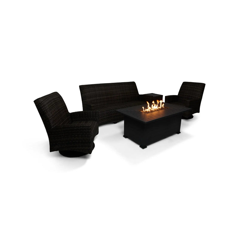 Grey Kampala 5 Piece QDF Sofa Firepit Chat Group - The Great Escape