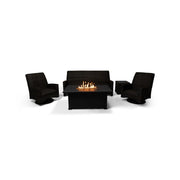 Grey Kampala 5 Piece QDF Sofa Firepit Chat Group - The Great Escape