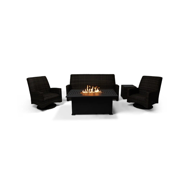 Grey Kampala 5 Piece QDF Sofa Firepit Chat Group - The Great Escape