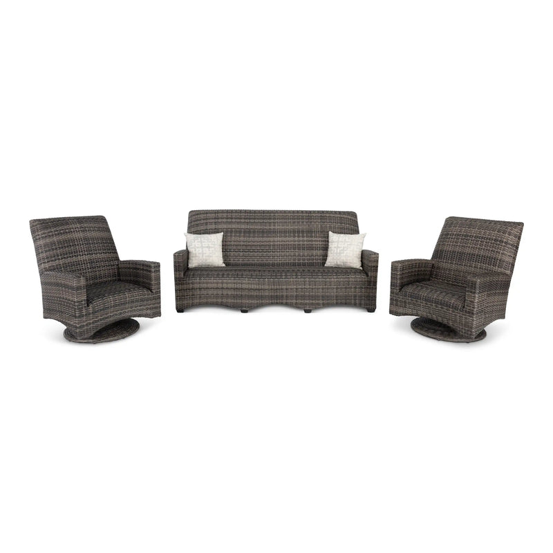 Kampala 3 Piece Grey Quick Dry Foam Sofa Group - The Great Escape