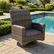 Grey Kampala QDF Woven Swivel Rocker - The Great Escape
