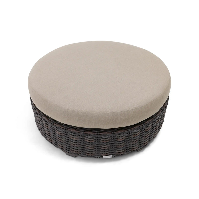 Kampala Lifeguard Ostrich 42 Inch Round Otttoman - The Great Escape