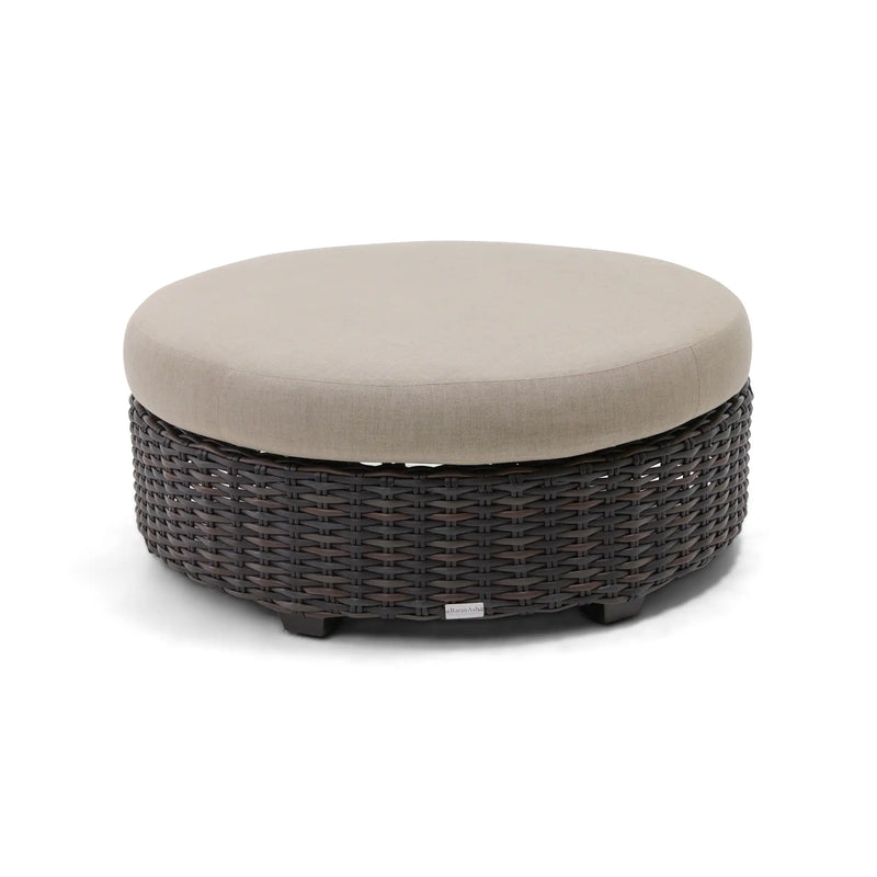 Kampala Lifeguard Ostrich 42 Inch Round Otttoman - The Great Escape