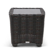 Kampala 23" Square End Table W/ Print Glass - The Great Escape