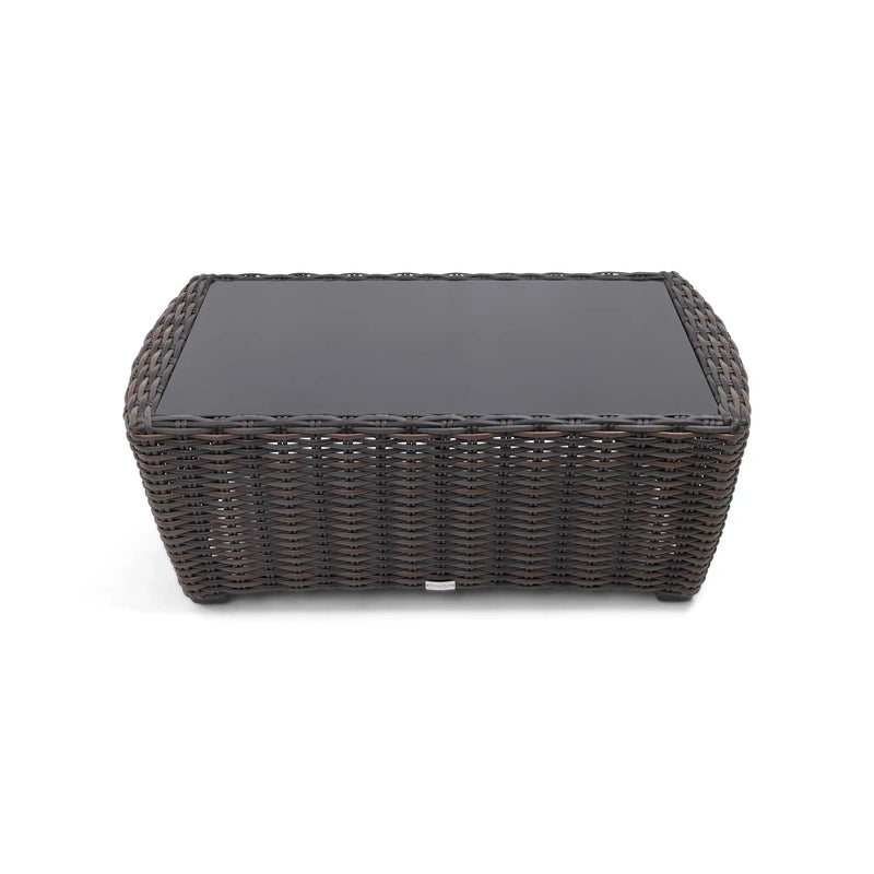 Kampala 26"x48" Rectangle Coffee Table W/ Print Glass - The Great Escape