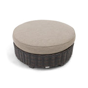 Kampala Mirage Latte 42 Inch Round Cushioned Ottoman - The Great Escape