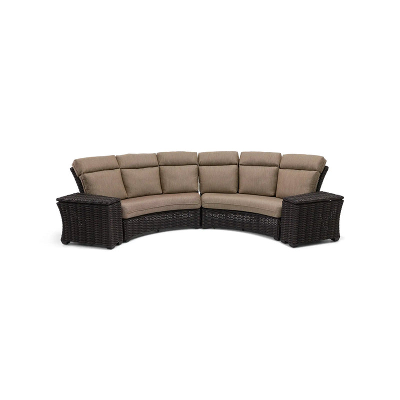 Kampala 4 Piece Mirage Latte Curved Sectional Group - The Great Escape