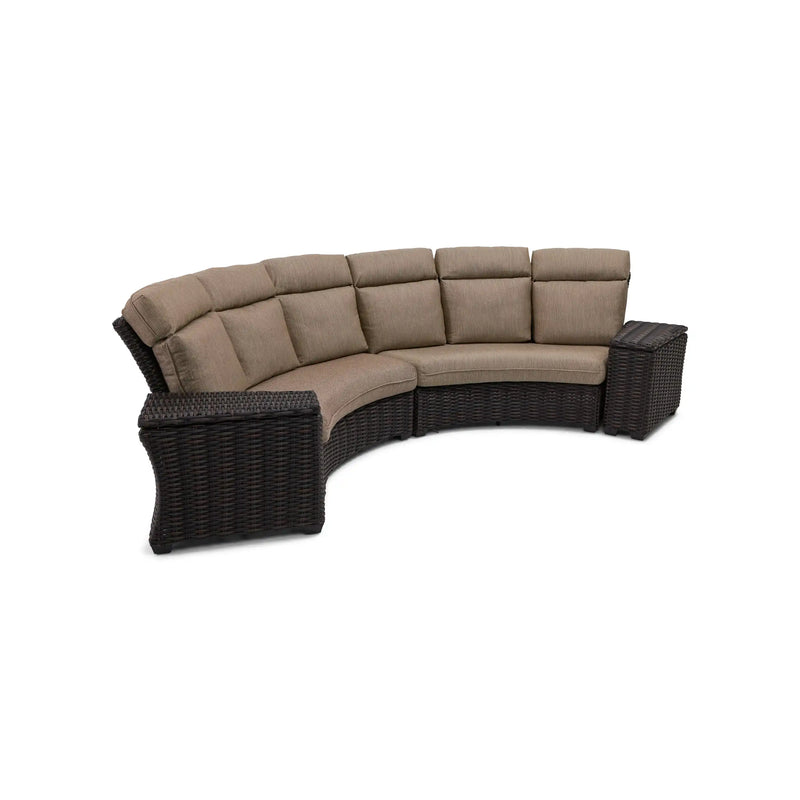Kampala 4 Piece Mirage Latte Curved Sectional Group - The Great Escape