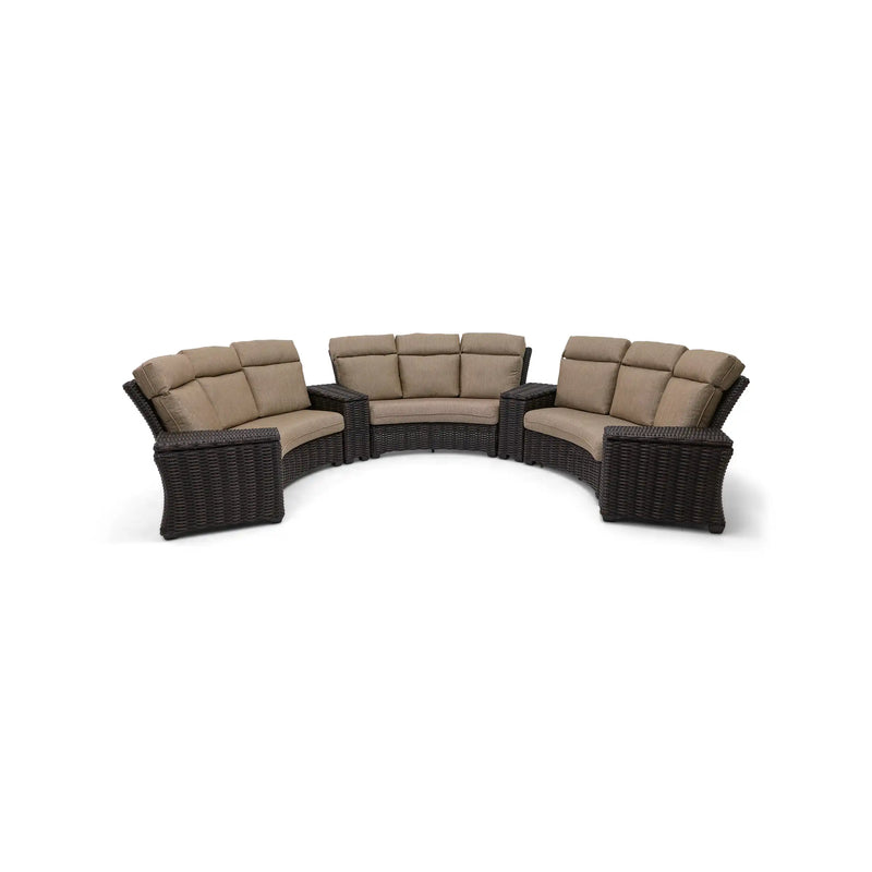 Kampala 7 Piece Mirage Latte Curved Sectional Group - The Great Escape