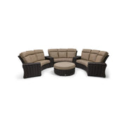 Kampala 8 Piece Mirage Latte Curved Sectional Chat Group - The Great Escape