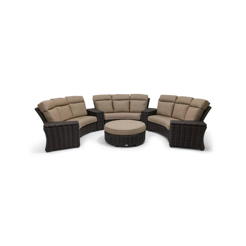 Kampala 8 Piece Mirage Latte Curved Sectional Chat Group - The Great Escape
