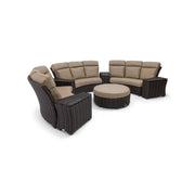 Kampala 8 Piece Mirage Latte Curved Sectional Chat Group - The Great Escape