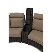 Kampala 8 Piece Mirage Latte Curved Sectional Chat Group - The Great Escape