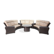 Kampala 8 Piece Curved Sectional Firepit Group - The Great Escape
