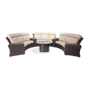 Kampala 8 Piece Curved Sectional Firepit Group - The Great Escape
