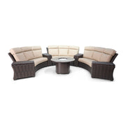 Kampala 8 Piece Curved Sectional Firepit Group - The Great Escape