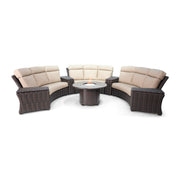 Kampala 8 Piece Curved Sectional Firepit Group - The Great Escape