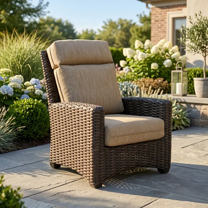 Kampala Cushioned Lounge Chair - Mirage Latte - The Great Escape