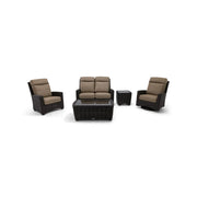 Kampala 6 Piece Mirage Latte Loveseat Chat Group - The Great Escape